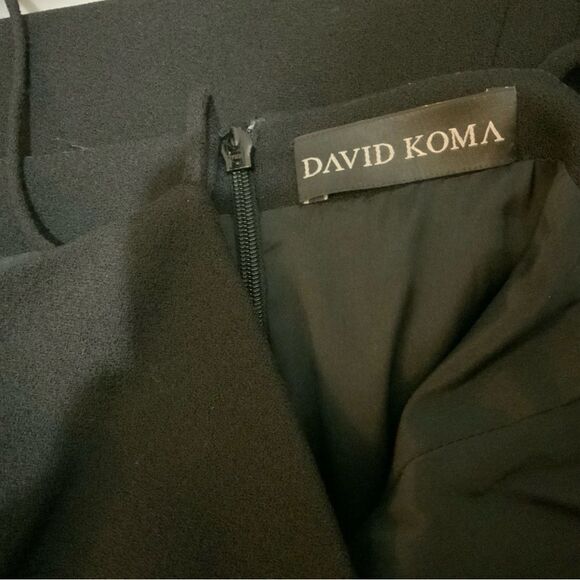 David Koma Side Cut Out beige black Pencil Dress size 6 - Picture 10 of 13